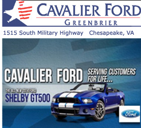 Cavalier Ford Greenbrier    Phone: 757-424-1111 1515 S. Military Hwy Chesapeake VA