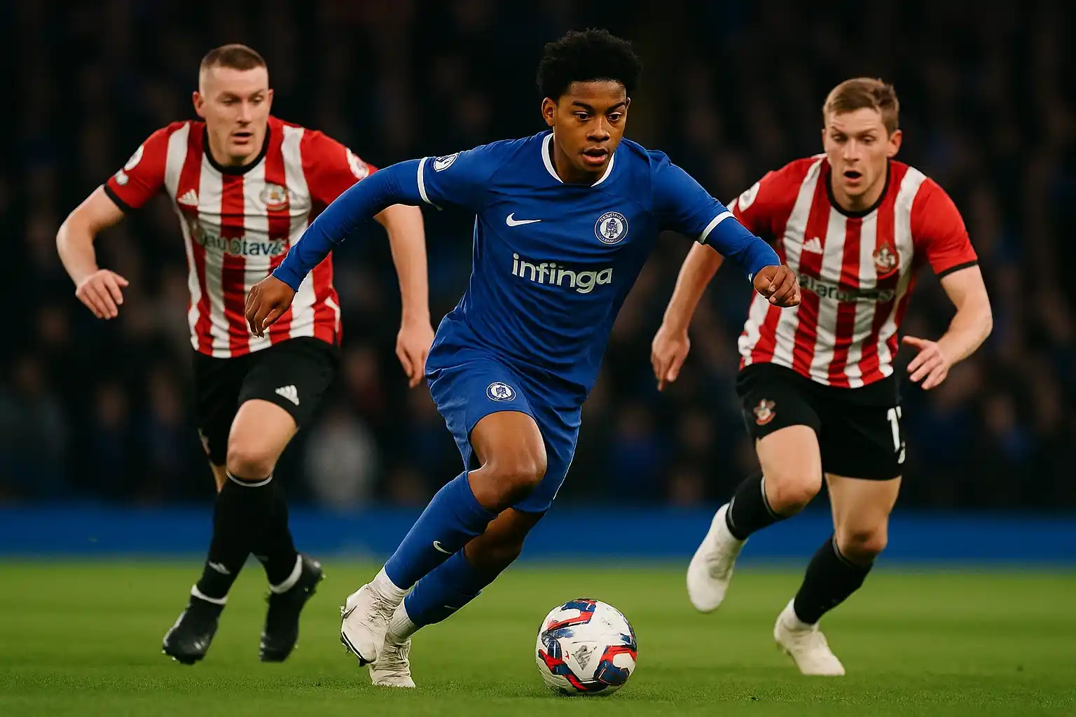 Pha đi bóng táo bạo của Rio Ngumoha trong trận ra mắt